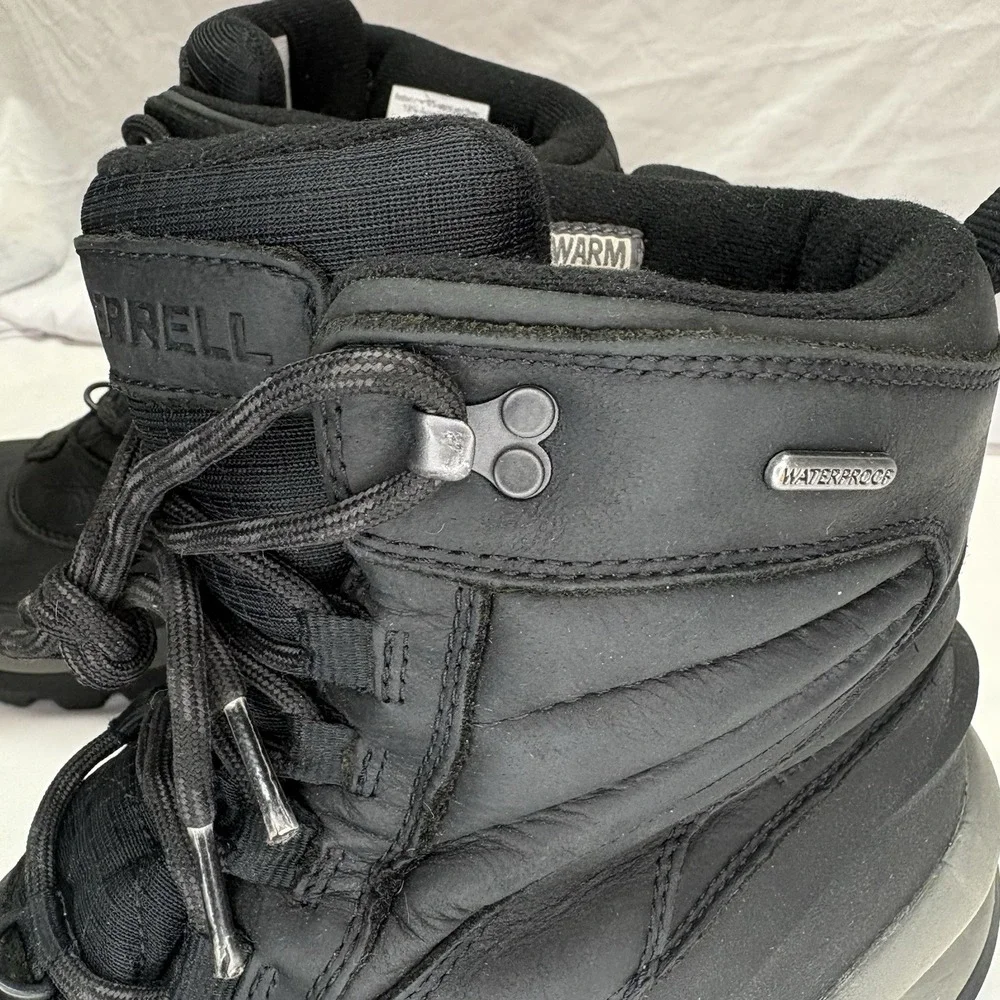 Merrell Thermo Chill Mid Black Waterproof Boots Insulated Hiking Men's Size 11‎